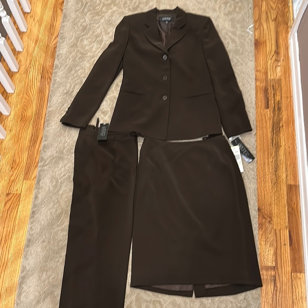 Kasper 3 piece Brown Suit Set